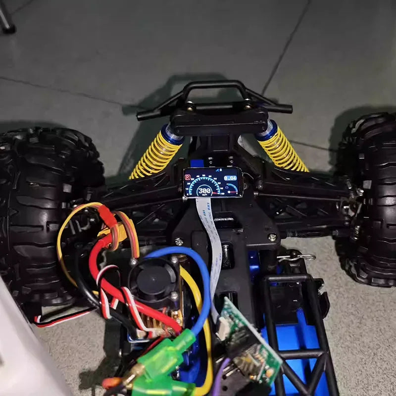 K1RC 1.47 Inch Analog Dashboard Connected Cockpit for 1/10 RC Crawler Drift Car TRX4 Defender AXIAL SCX10 1/14 Tamiya Truck DIY