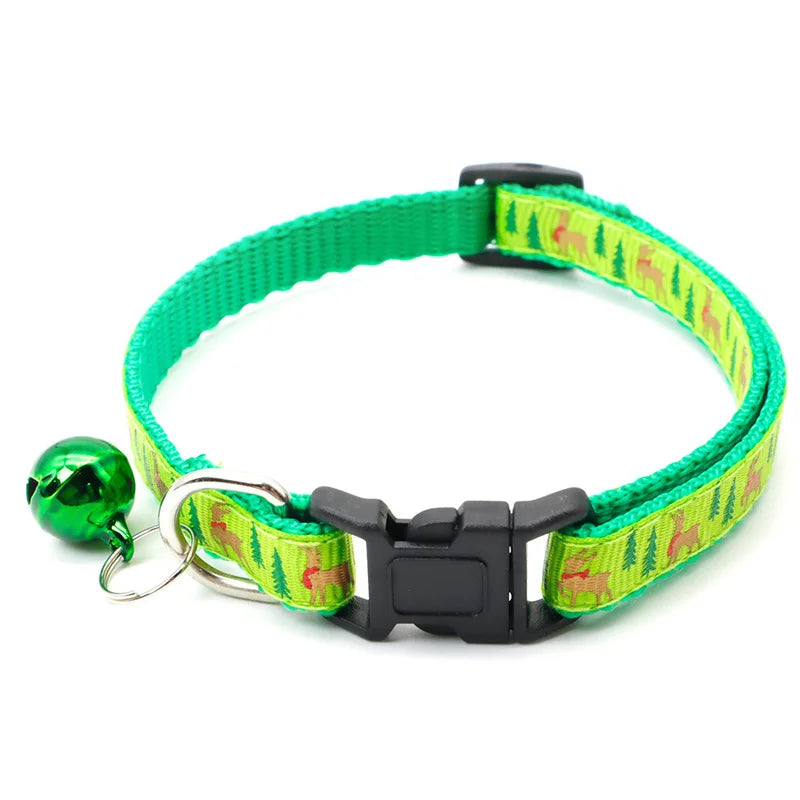 Christmas Safety Buckle Dog Collar Snowflake Tree Christmas Pet Collar Adjustable Collar Cat Collar Pet Accessories Wholesale