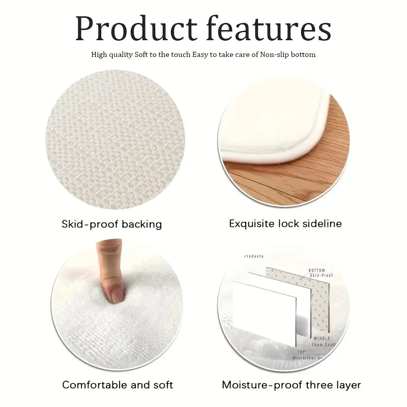 VIKAMA Christmas decoration long Hallway Rug Kitchen Rug soft bedroom carpet Rug Live Room  door mat Home Decoration