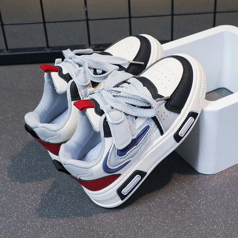 Lightweight Sneakers Breathable Running Shoes for Boys & Girls with Hook-and-loop Fastener Closure school kids basketball shoes