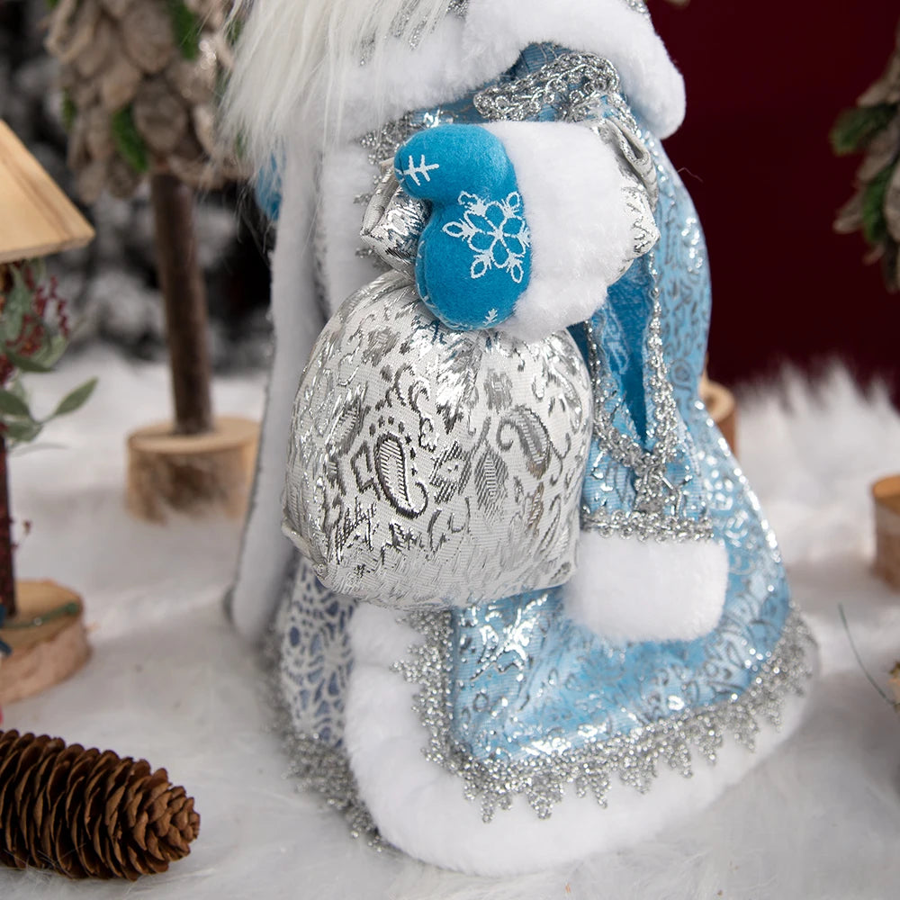 New Year Christmas Santa Claus Doll Figurine For Home Decor Accessories Navidad Tree Ornaments 40/30cm Big Standing Figure 2024