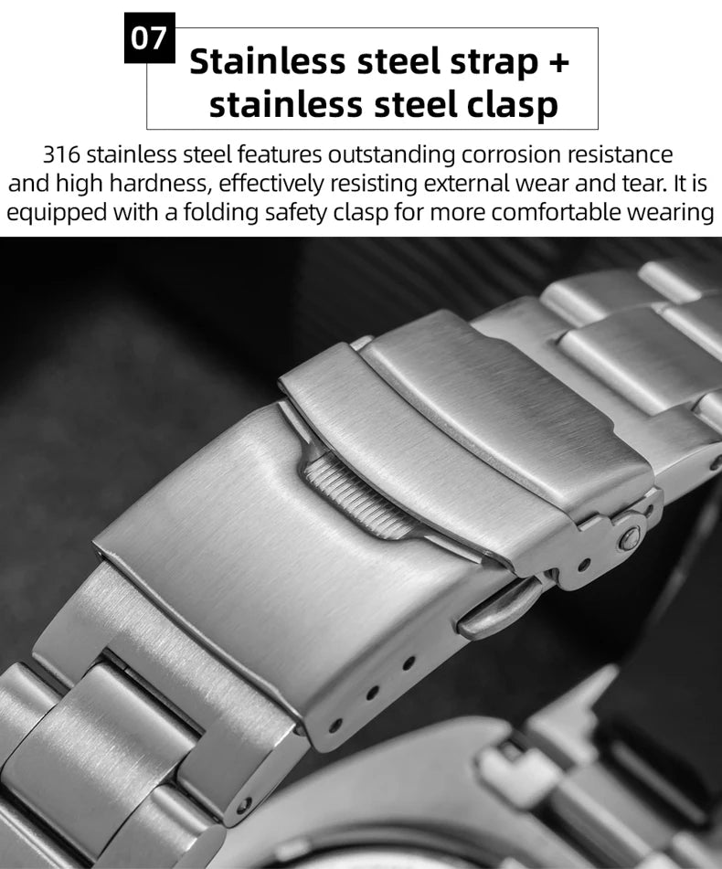 ADDIESDIVE NEW Men's Watches Stainless Steel AR Coating Ceramic Bezel Fashion Quartz Watch 200M Waterproof Diving Watch Sapphire