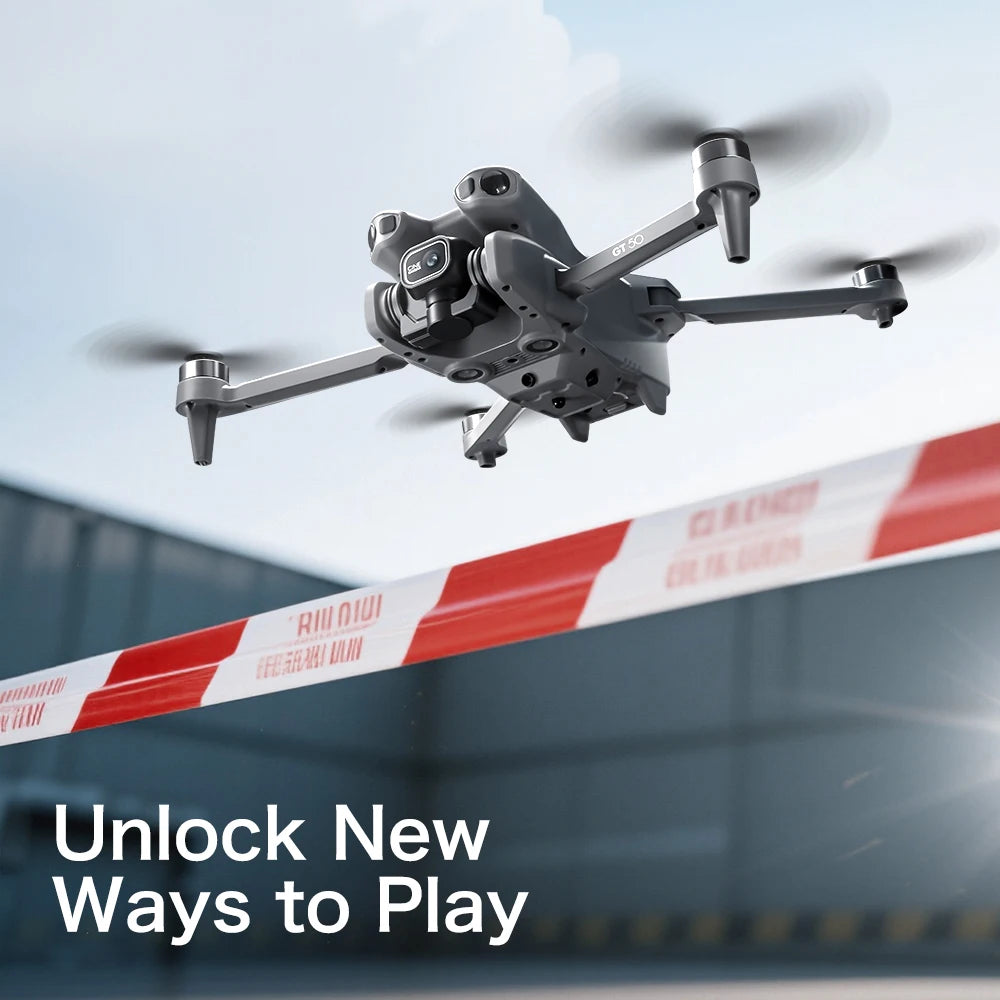 GT50 Aerial Photography Drone with Obstacle Avoidance, HD Brushless Quadcopter with Large Screen Remote Control Toy Aircraft