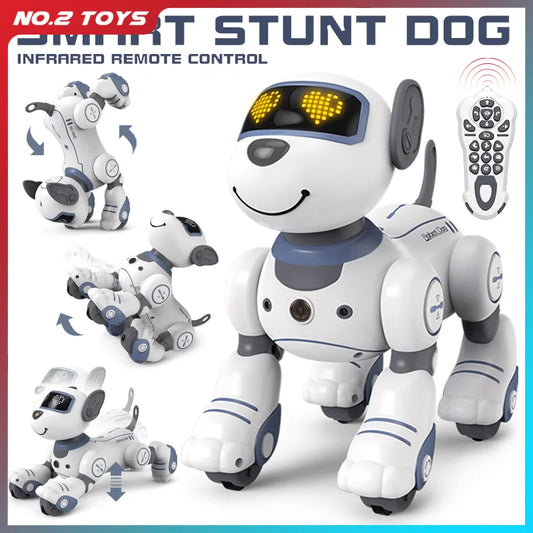 Intelligent Programming RC Robot Stunt Dog Electronic Walking Dancing Puppy Touch Sensing Remote Control Pet Dog Kids Boys Toys