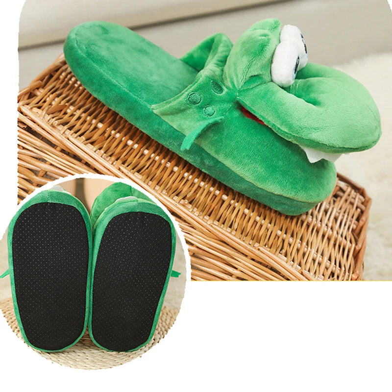 Cartoon Crocodile Cotton Slippers Moving Funny Walking with Open Mouth and Dancing Warm Comfortable Christmas Gift Kids Girl Boy