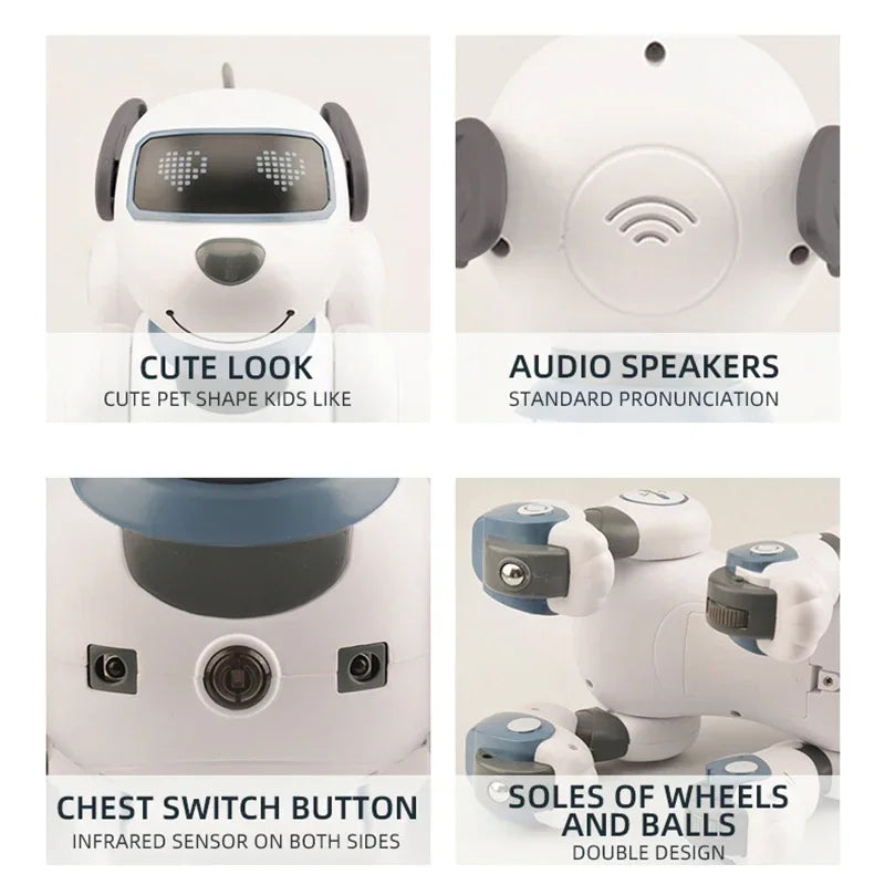 Intelligent Programming RC Robot Stunt Dog Electronic Walking Dancing Puppy Touch Sensing Remote Control Pet Dog Kids Boys Toys