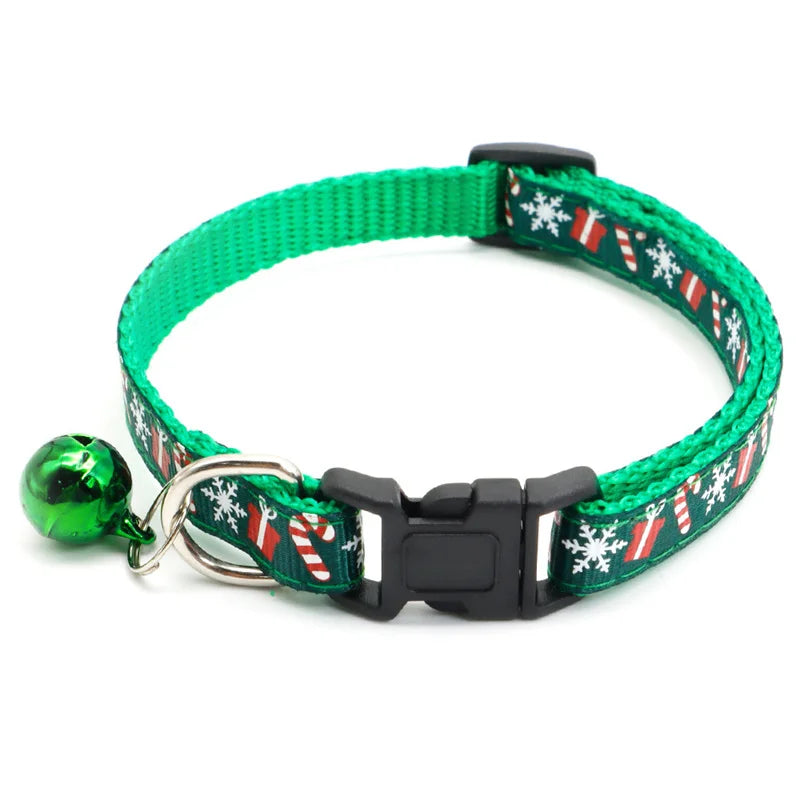 Christmas Safety Buckle Dog Collar Snowflake Tree Christmas Pet Collar Adjustable Collar Cat Collar Pet Accessories Wholesale