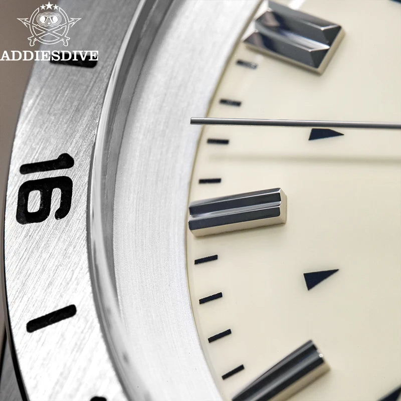 ADDIESDIVE NEW AD2063 38mm GMT Men's Watch Sapphire Glass Calendar 316L Stainless Steel Luxury Waterproof Watches Reloj Hombre