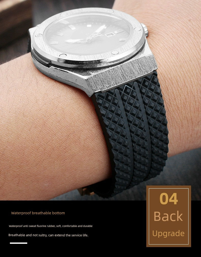 Suitable for Hengbao Watch Strap Men's Rubber Hublot Hengbao/Yuqi Big Bang Silicone Watch Strap 25 * 19mm