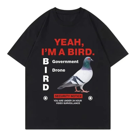 Government Funny Pigeon Crewneck Women Short Sleeve Graphic T Shirts Fashion Trend Short Sleeve T-shirts Women Clothing T-shirt