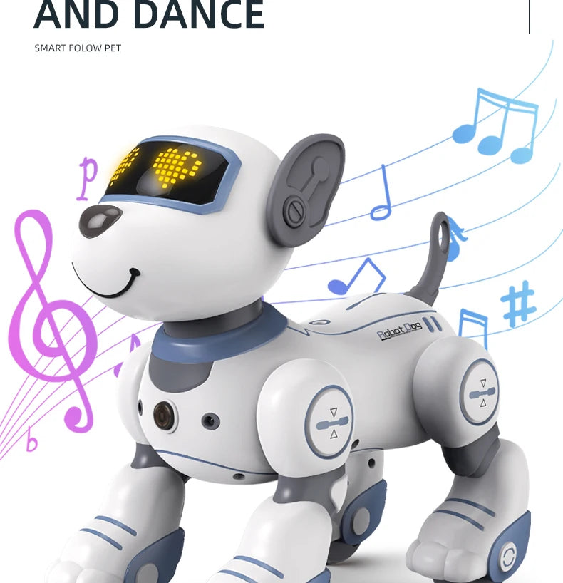 Intelligent Programming RC Robot Stunt Dog Electronic Walking Dancing Puppy Touch Sensing Remote Control Pet Dog Kids Boys Toys