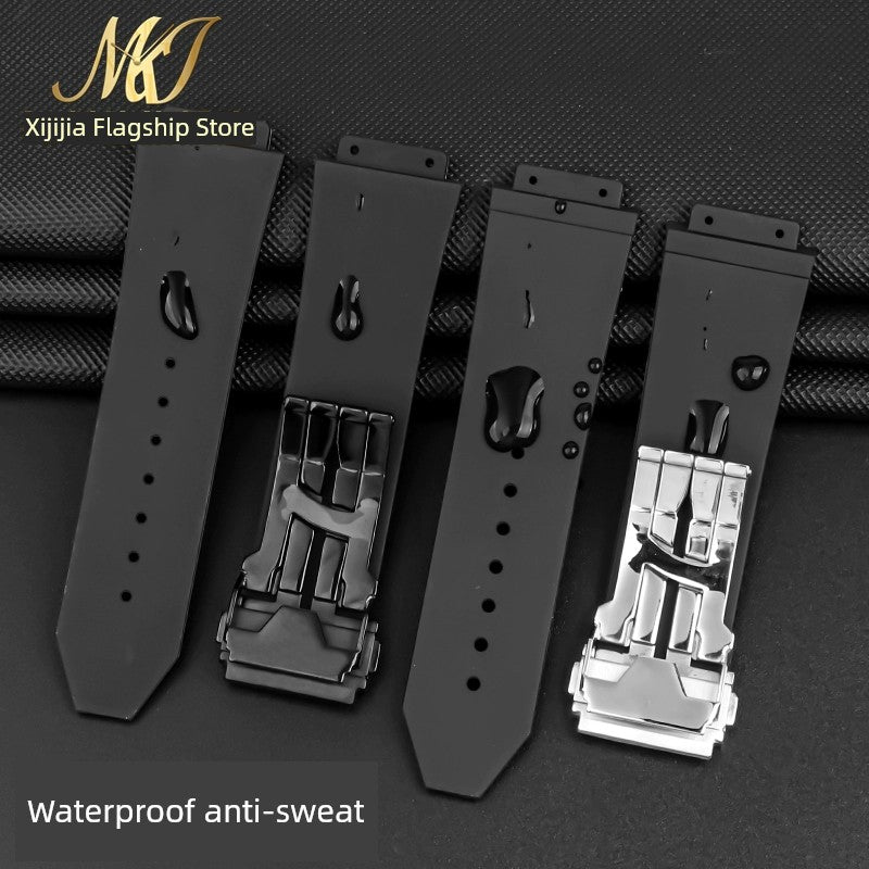 Suitable for Hengbao Watch Strap Men's Rubber Hublot Hengbao/Yuqi Big Bang Silicone Watch Strap 25 * 19mm