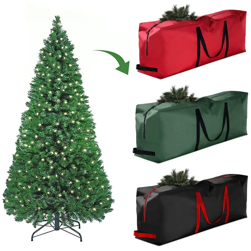 Foldable Christmas Tree Bag, 210D Oxford Cloth Xmas Bag , Ideas Christmas Tree Storage Solution for Tree & Wreath & Decoration