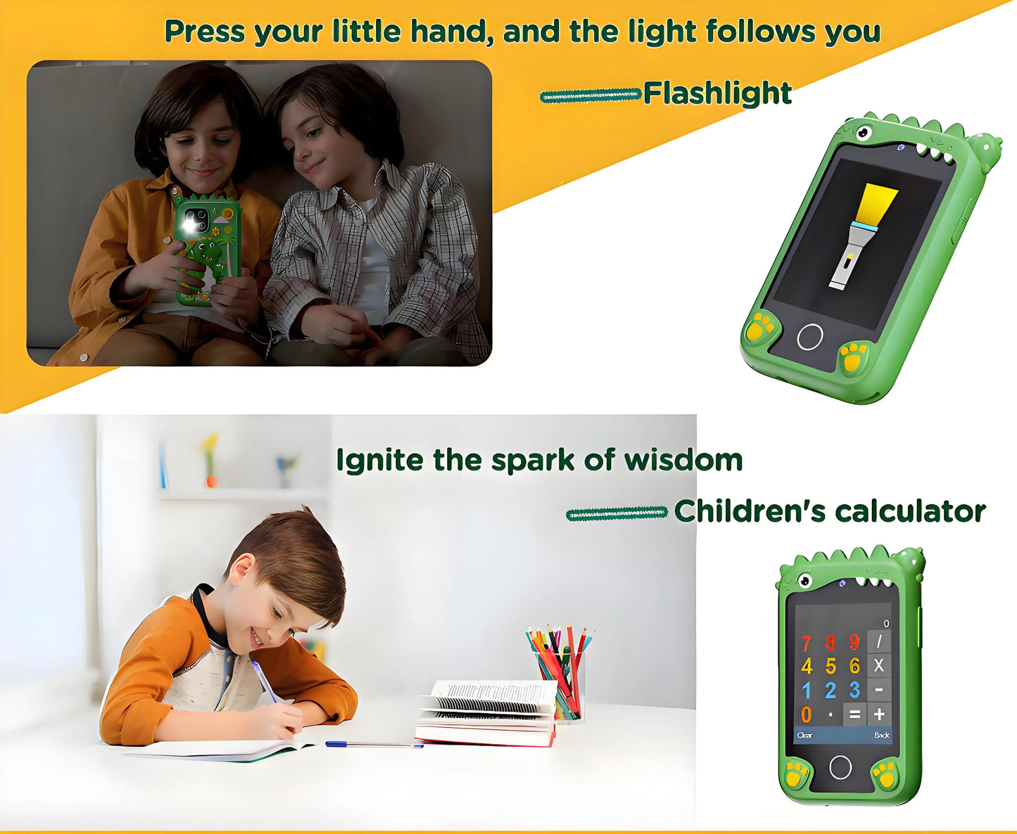 Kids Smart Phone 8GB 2.8'' Stories Music Camera Video Habit Tracking Baby Mobile Mini Toy Phone Educational Learning Tools Gifts