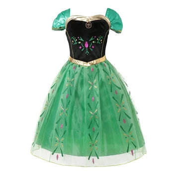 Seven Colours Flowers Girls Dress Summer Big Bow Fashion Christmas Princess Dress Birthday Party Gift 2-10 Years Kids Clothes