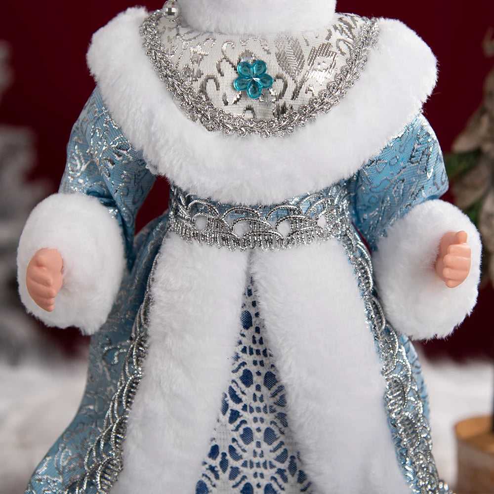 New Year Christmas Santa Claus Doll Figurine For Home Decor Accessories Navidad Tree Ornaments 40/30cm Big Standing Figure 2024