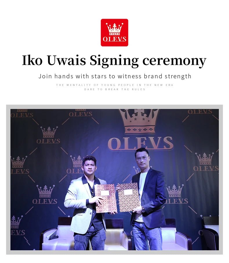 OLEVS 3655 Original New Quartz Watch for Men Chronograph Waterproof Business Man Watch Wristwatch Stainless Steel Luxury Watch