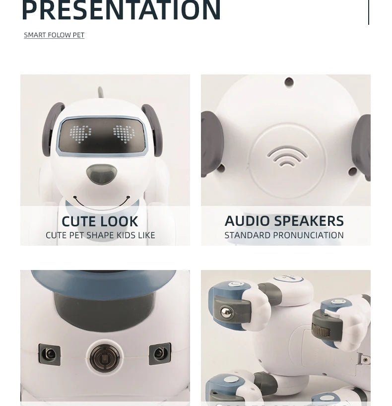 Intelligent Programming RC Robot Stunt Dog Electronic Walking Dancing Puppy Touch Sensing Remote Control Pet Dog Kids Boys Toys