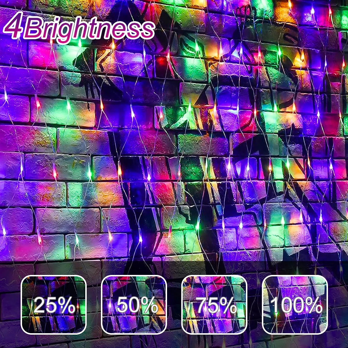 100/200LED Solar Powered LED Fairy Net Light Waterproof Fishing Mesh Lamp With 8 Lighting Modes for Outdoor Lawn Christmas Light