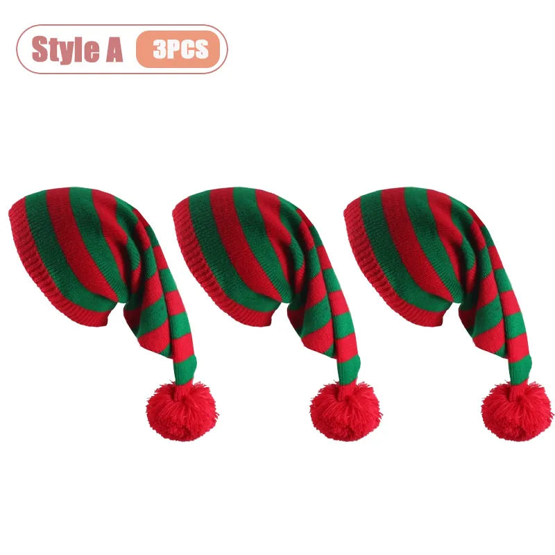 Christmas Hat Santa Costume Style Festive Beanie for Outdoor Activities Holiday Party Decoration and Christmas Gifts for Family