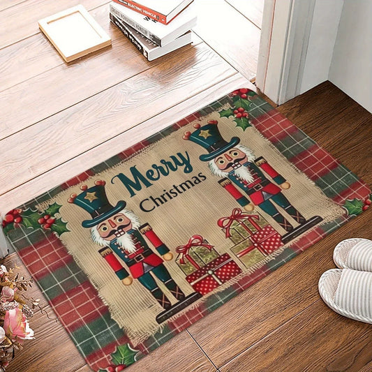 Christmas Nutcracker Festive Holiday Design Welcome Door Mats Home Decor Kitchen Hallway Balcony Rugs Christmas Decorations