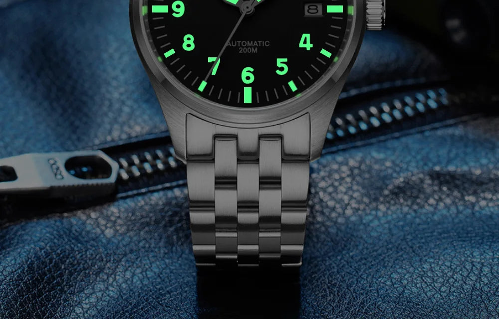 ADDIESDIVE Watches For Men Luxury Business Leisure Automatic Mechanical Men's Watch Fluorescent Waterproof 8215 316L Stainless