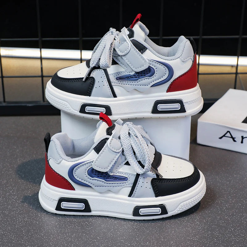 Lightweight Sneakers Breathable Running Shoes for Boys & Girls with Hook-and-loop Fastener Closure school kids basketball shoes