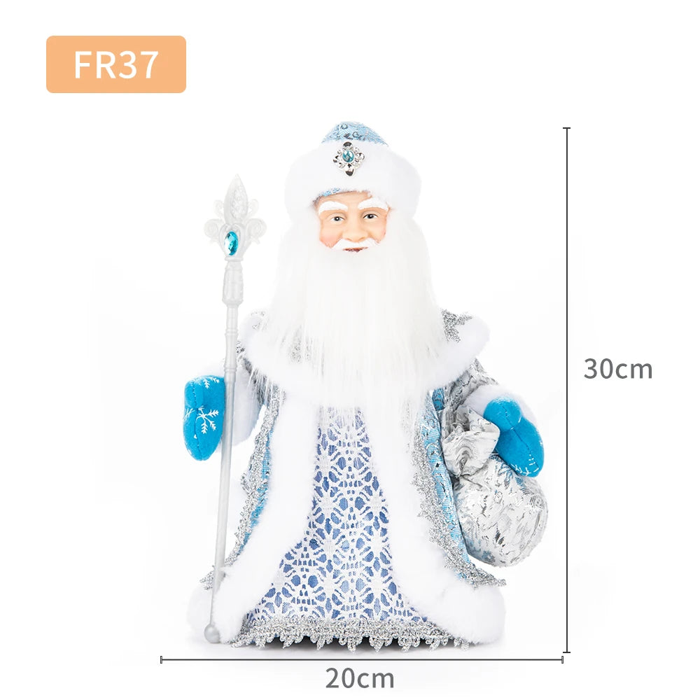 New Year Christmas Santa Claus Doll Figurine For Home Decor Accessories Navidad Tree Ornaments 40/30cm Big Standing Figure 2024