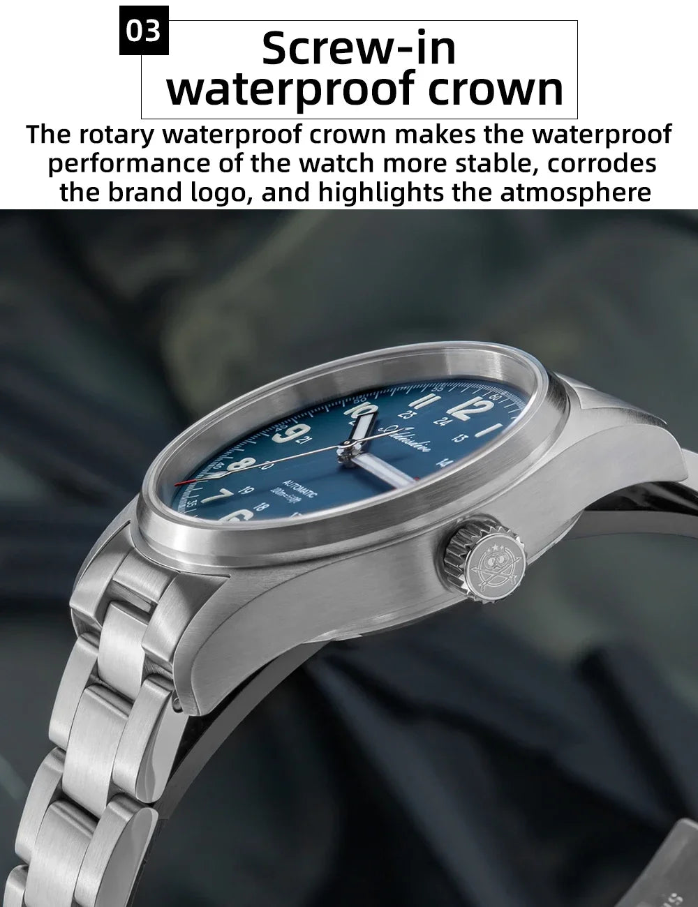 ADDIESDIVE Mechanical Watches New AD2070  Leather Strap BGW9 Super Luminous Sapphire 39mm Watches 20Bar Waterproof Reloj Hombre