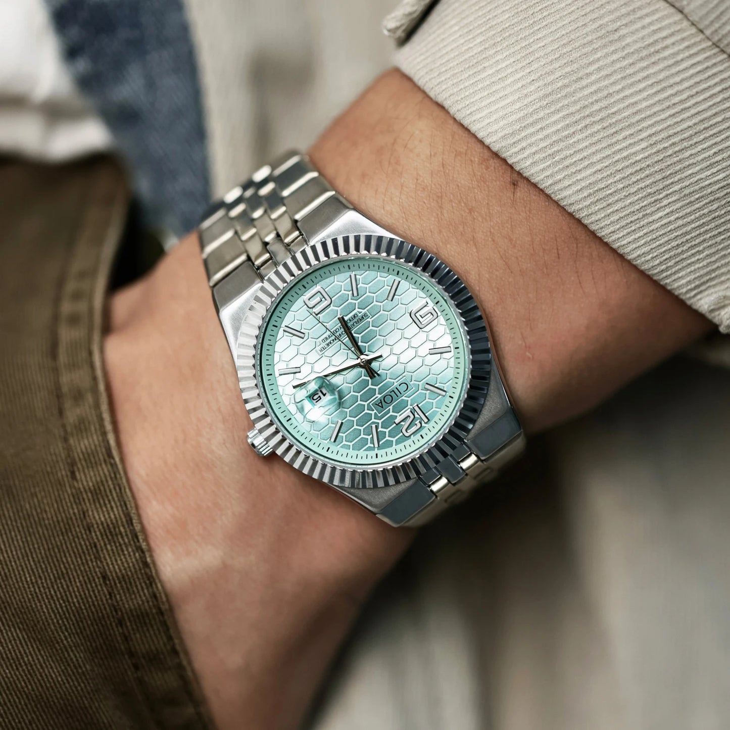 CILOA New Casual & Business Men's Stainless Steel Waterproof Quartz Watch