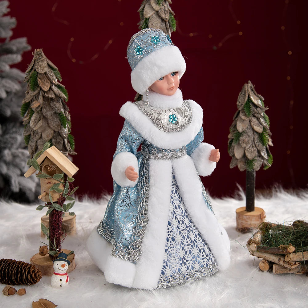 New Year Christmas Santa Claus Doll Figurine For Home Decor Accessories Navidad Tree Ornaments 40/30cm Big Standing Figure 2024