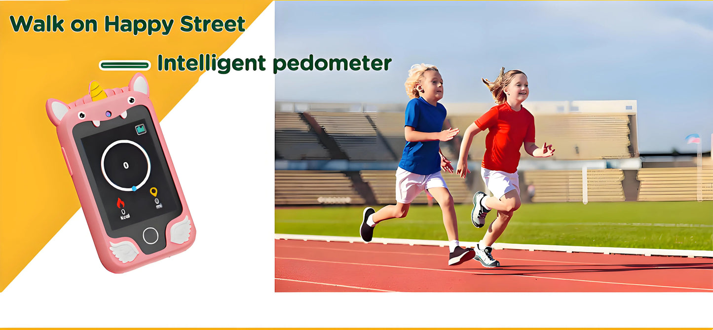 Kids Smart Phone 8GB 2.8'' Stories Music Camera Video Habit Tracking Baby Mobile Mini Toy Phone Educational Learning Tools Gifts