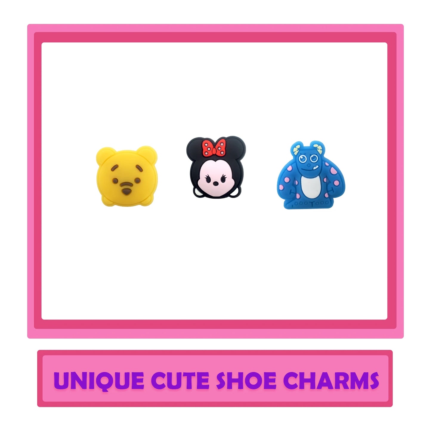 Random 10/20/30/50Pcs Miniso Series Shoe Charms For Sandals, Premium Quality PVC Shoe DIY Decorations Accessories Christmas Gift