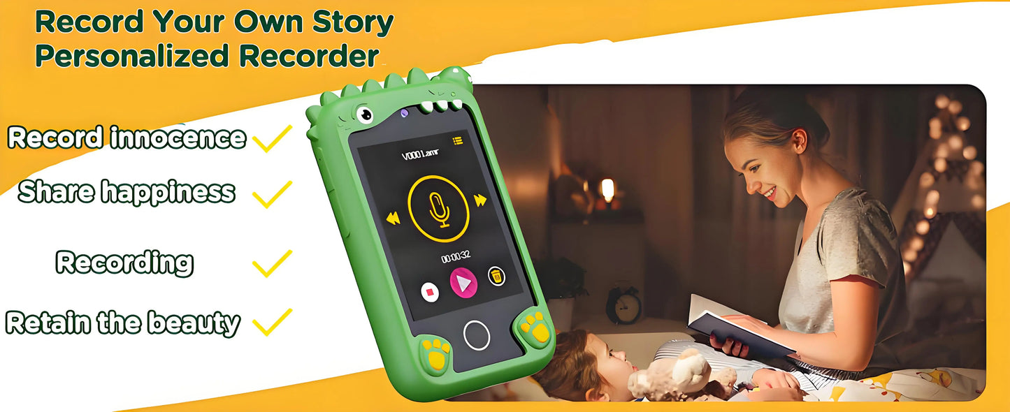 Kids Smart Phone 8GB 2.8'' Stories Music Camera Video Habit Tracking Baby Mobile Mini Toy Phone Educational Learning Tools Gifts