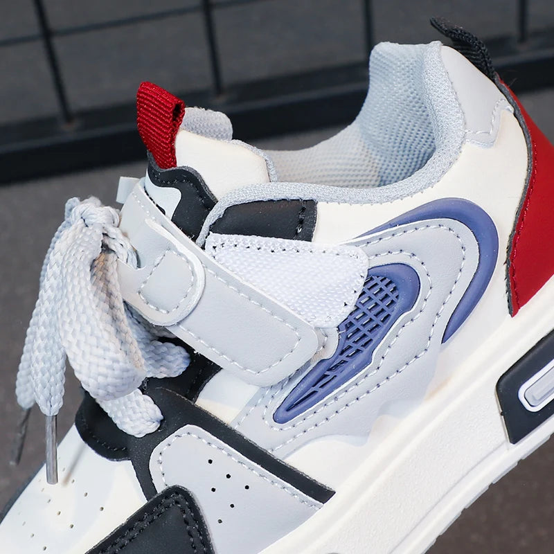 Lightweight Sneakers Breathable Running Shoes for Boys & Girls with Hook-and-loop Fastener Closure school kids basketball shoes