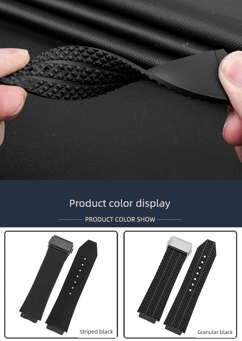 Suitable for Hengbao Watch Strap Men's Rubber Hublot Hengbao/Yuqi Big Bang Silicone Watch Strap 25 * 19mm