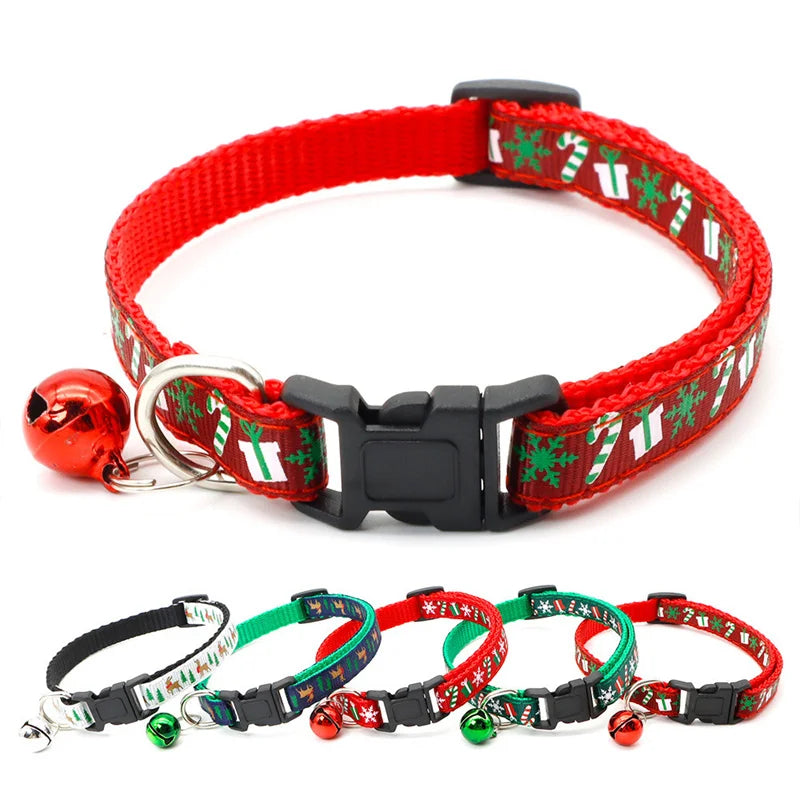 Christmas Safety Buckle Dog Collar Snowflake Tree Christmas Pet Collar Adjustable Collar Cat Collar Pet Accessories Wholesale
