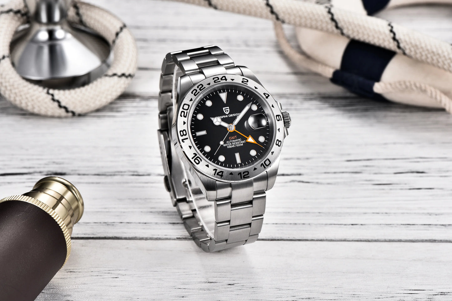 PAGANI DESIGN 2024 New V2 GMT Automatic Men's Auto Mechanical Watch Stainless Steel 10bar Waterproof Reloj Hombre