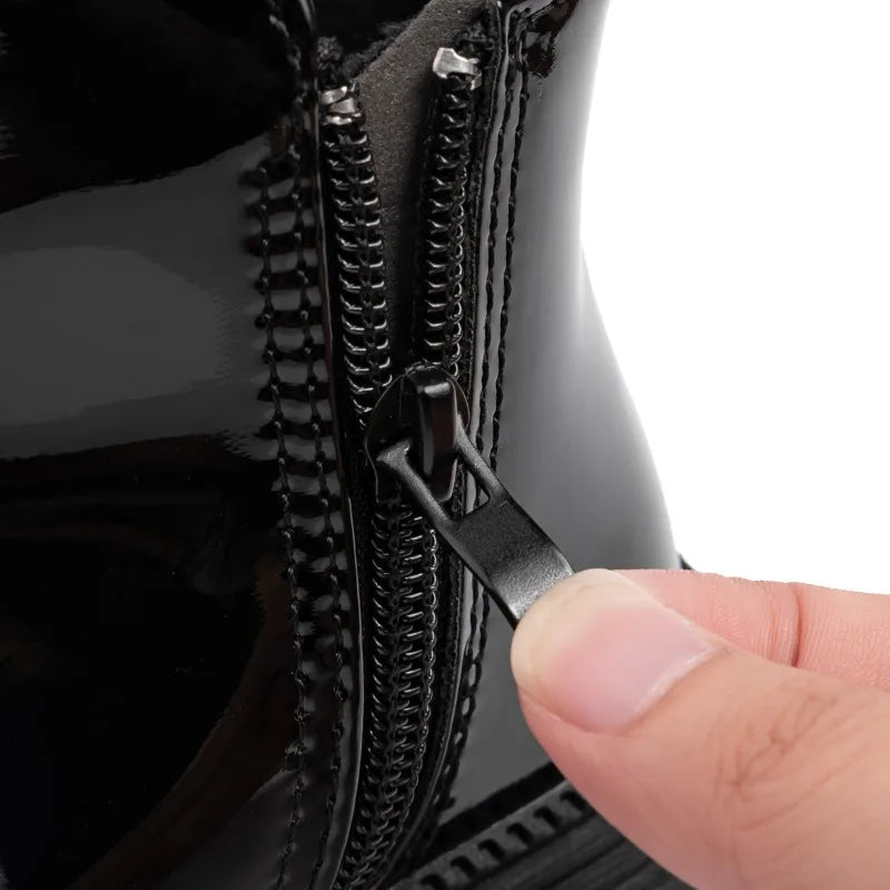 Children's Ankle Boots Winter New Girls Fashion Platform Boots Glossy PU Warm Kids Causal Cotton Boots Sweet Bowknot Versatile