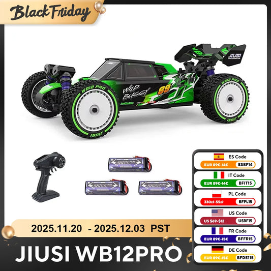 JIUSI WB12 PRO 1/12  RC Car 80KM/H 4WD Racing Car Brushless Remote Control Car Competitive Off-road 4WD RC Car Toys As Gift
