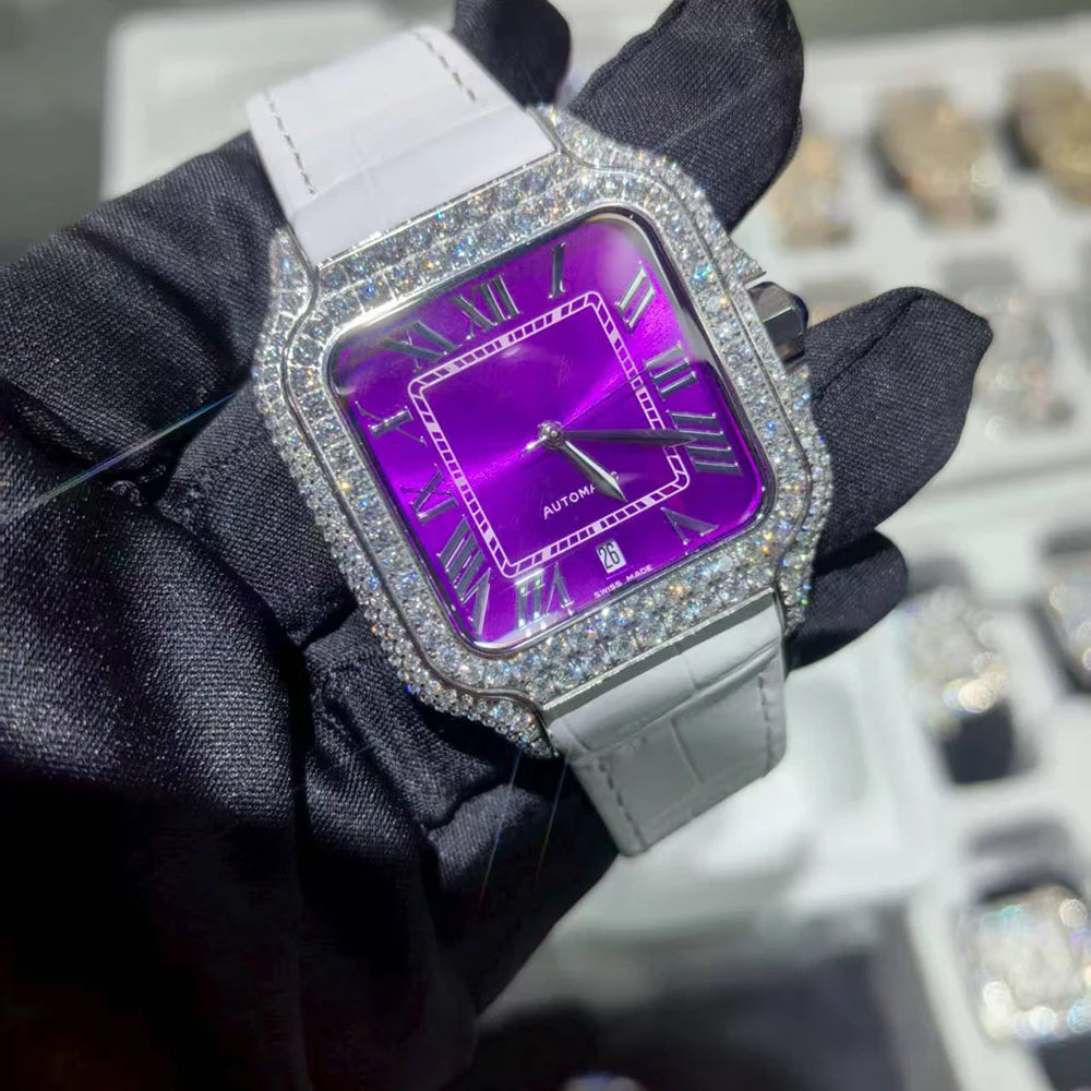 Vvs Moissanite Diamond Watch Hip Hop Top Luxury Iced Out Watch Pass Diamond Tester Vvs Moissanite Diamond Watch for Men