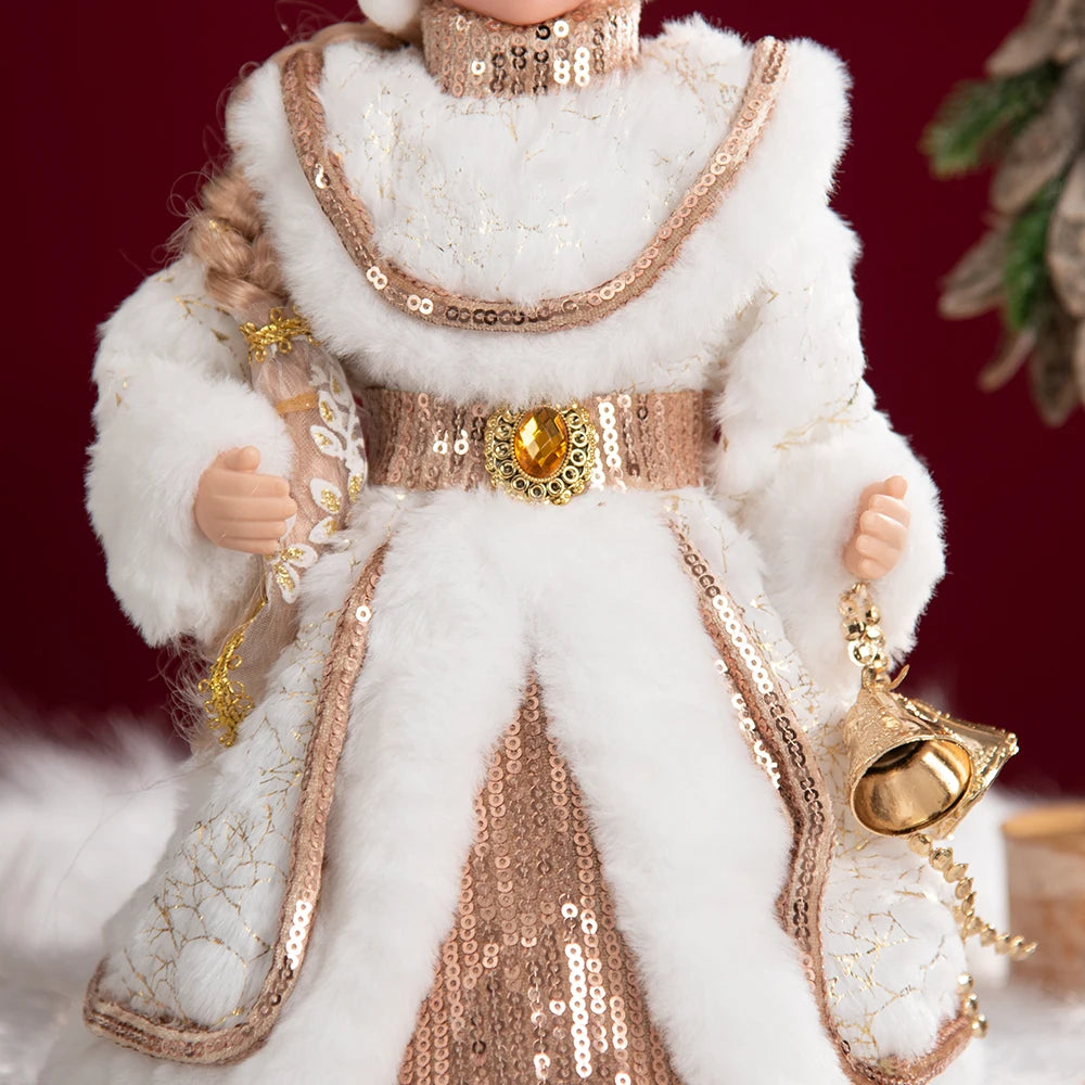 New Year Christmas Santa Claus Doll Figurine For Home Decor Accessories Navidad Tree Ornaments 40/30cm Big Standing Figure 2024