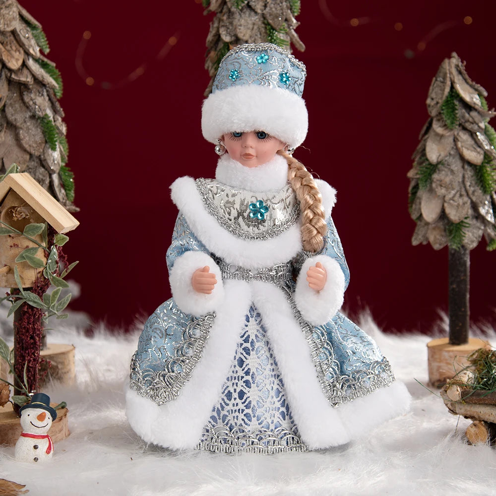 New Year Christmas Santa Claus Doll Figurine For Home Decor Accessories Navidad Tree Ornaments 40/30cm Big Standing Figure 2024