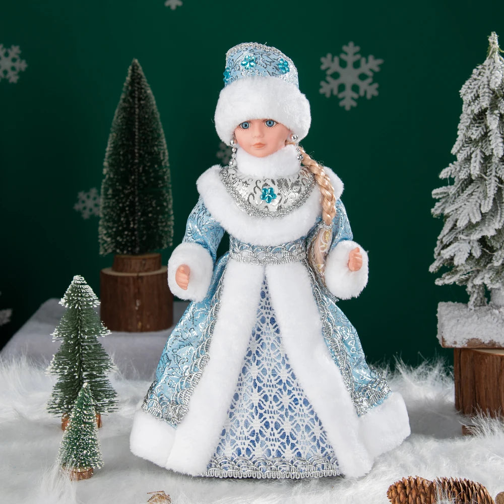 New Year Christmas Santa Claus Doll Figurine For Home Decor Accessories Navidad Tree Ornaments 40/30cm Big Standing Figure 2024