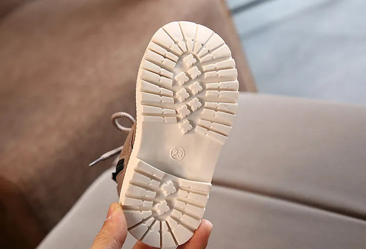 Children's Ankle Boots for Little Kids Toddlers Snow Boots Vintage Warm Cotton Short Boots Boys Girls Fashion Winter Boots Zip