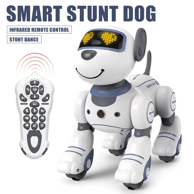 Intelligent Programming RC Robot Stunt Dog Electronic Walking Dancing Puppy Touch Sensing Remote Control Pet Dog Kids Boys Toys