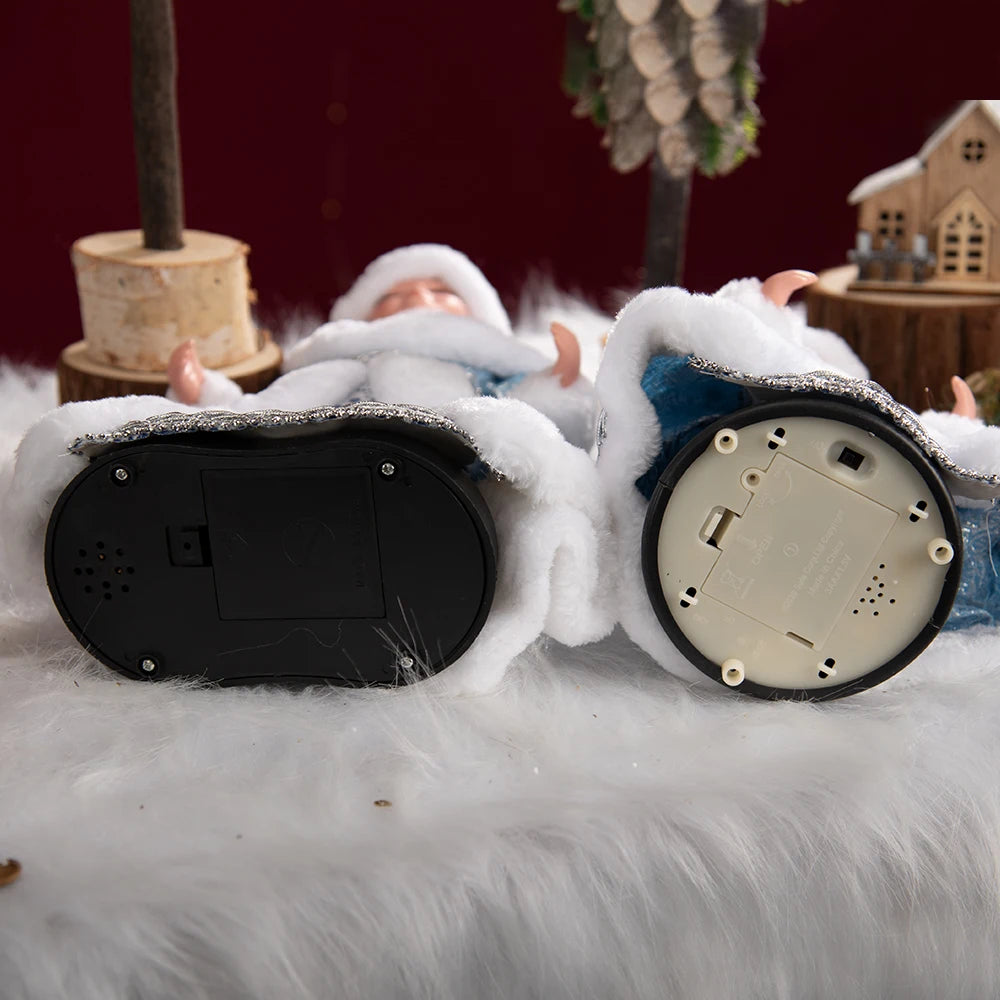 New Year Christmas Santa Claus Doll Figurine For Home Decor Accessories Navidad Tree Ornaments 40/30cm Big Standing Figure 2024