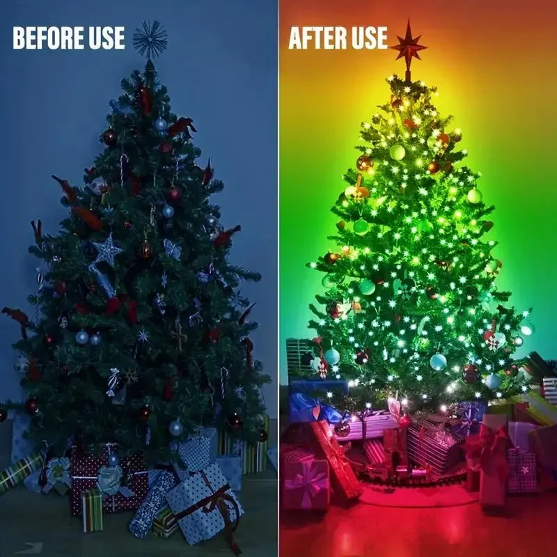LED Fairy Light Phone App Remote Control WS2812B RGB LED String DIY Smart IC Addressable Dreamcolor Garden Party Christmas Decor