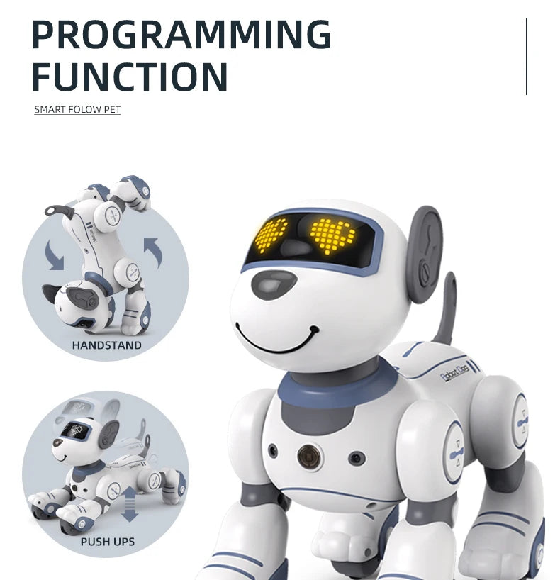 Intelligent Programming RC Robot Stunt Dog Electronic Walking Dancing Puppy Touch Sensing Remote Control Pet Dog Kids Boys Toys