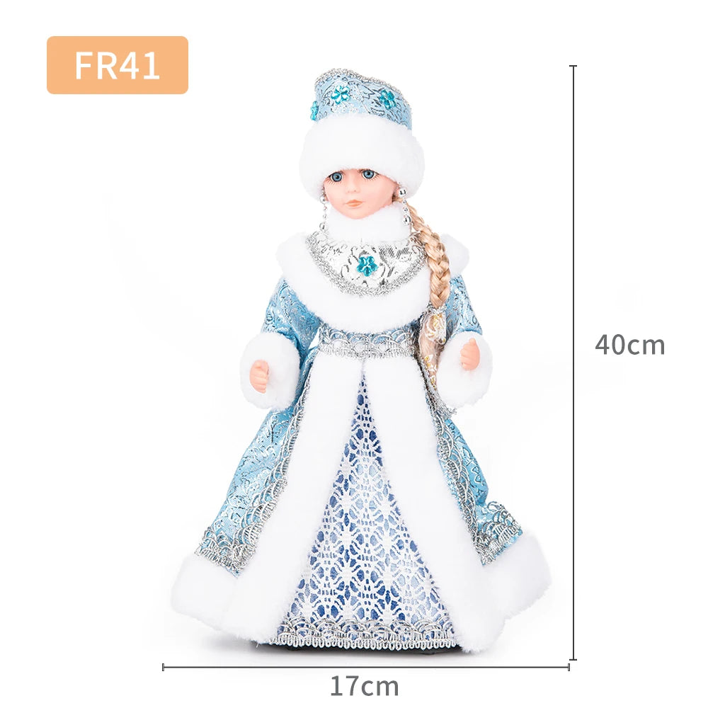 New Year Christmas Santa Claus Doll Figurine For Home Decor Accessories Navidad Tree Ornaments 40/30cm Big Standing Figure 2024